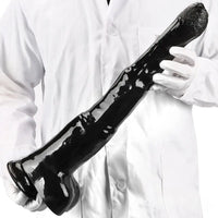18.5in Extra Big Long Black Dildo Real BDSM Animal Horse Penis Sex Toy