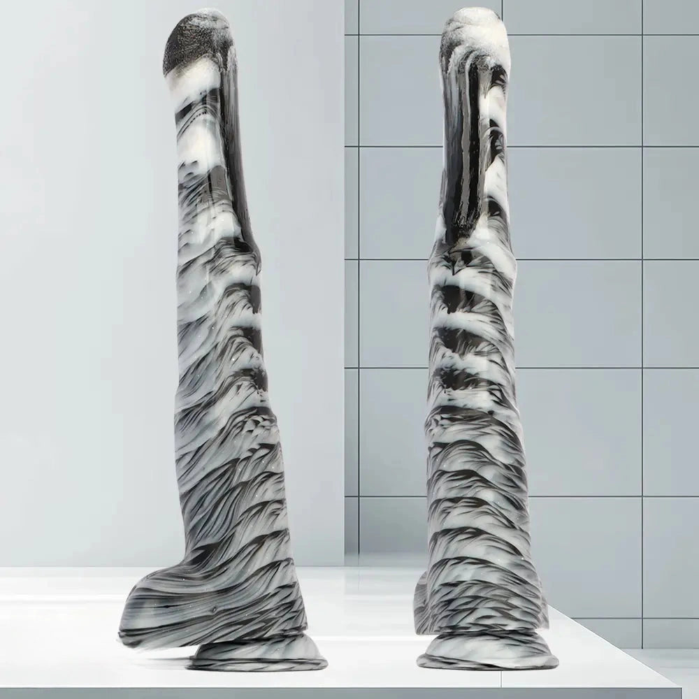 18.9in Mixed Color Big Alternative Animal Super Long Horse Penis Dildo