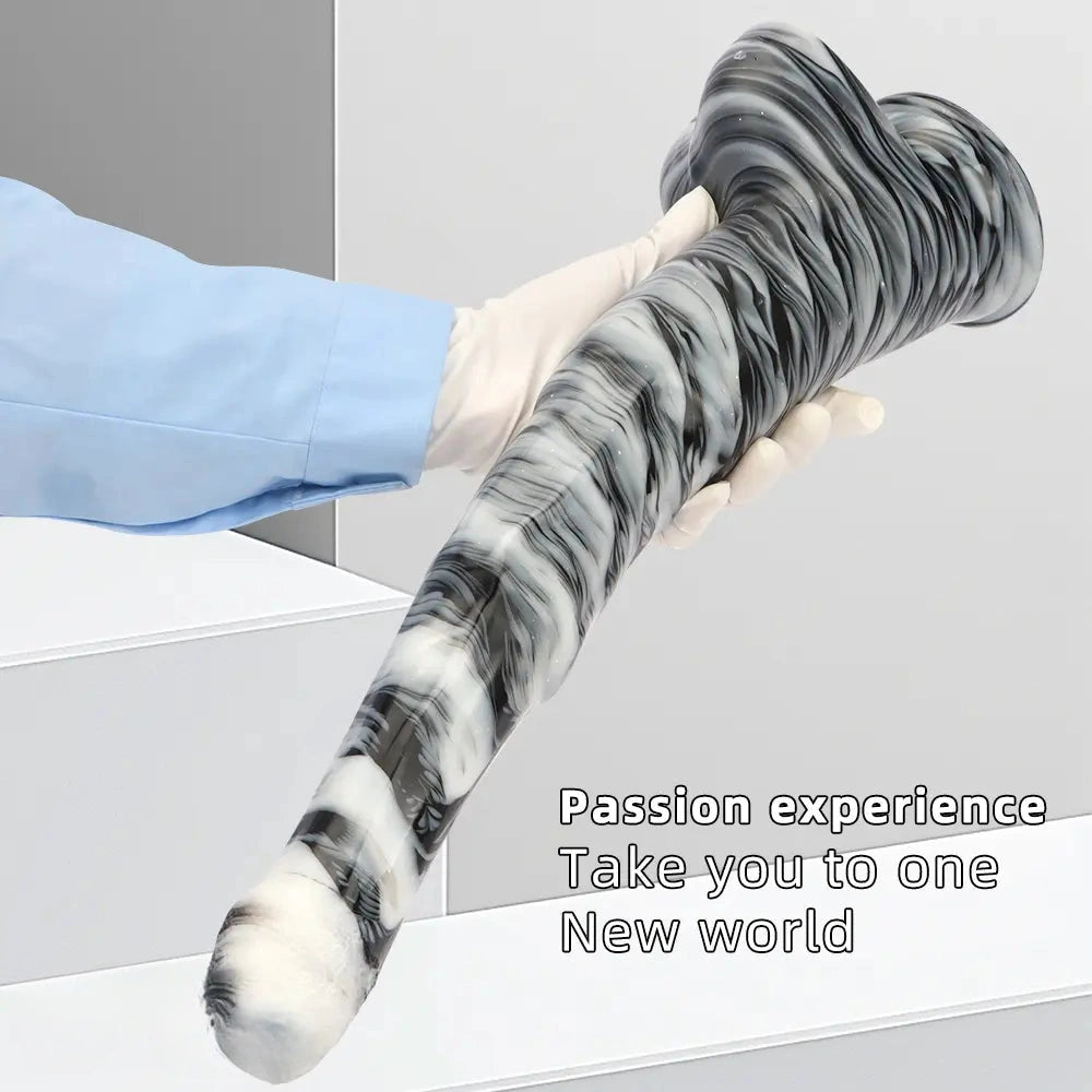 18.9in Mixed Color Big Alternative Animal Super Long Horse Penis Dildo