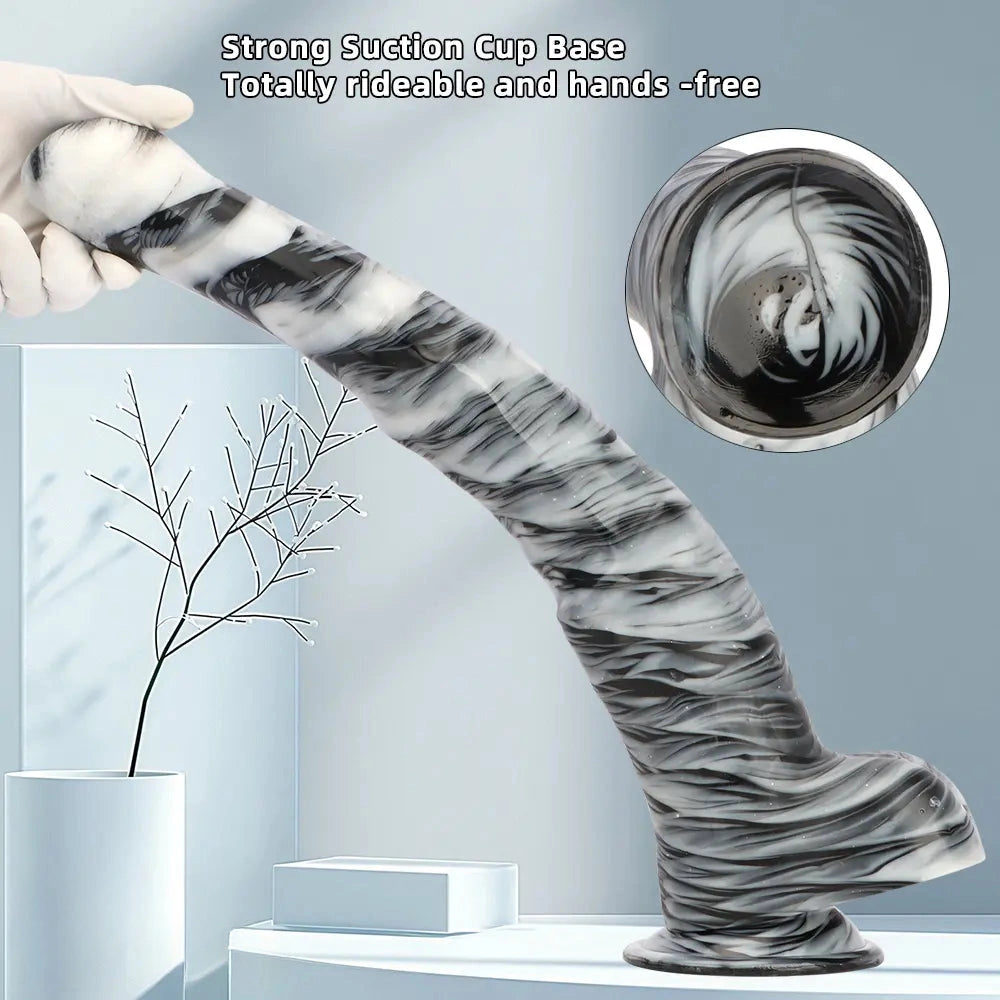 18.9in Mixed Color Big Alternative Animal Super Long Horse Penis Dildo