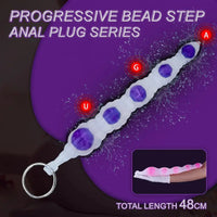 18.9in Silicone Huge Long Anal Beads Dildo Prostate Massage Sex Toy