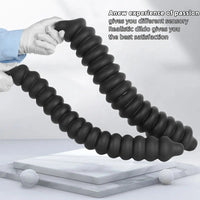 19.68in Silicone Long Large Double Head Threaded Fat Anal Plug Dildo