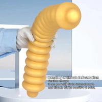 19.68in Silicone Long Large Double Head Threaded Fat Anal Plug Dildo