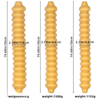 19.68in Silicone Long Large Double Head Threaded Fat Anal Plug Dildo