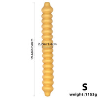 19.68in Silicone Long Large Double Head Threaded Fat Anal Plug Dildo