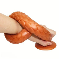 19.69in Dragon Scale Silicone Anal Durable Flexible Dildo For Deep Prostate