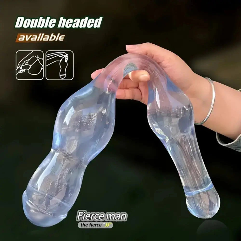 19.75in Double-Headed Adult Toy Soft & Flexible Extra Long Anal Plug Dildo