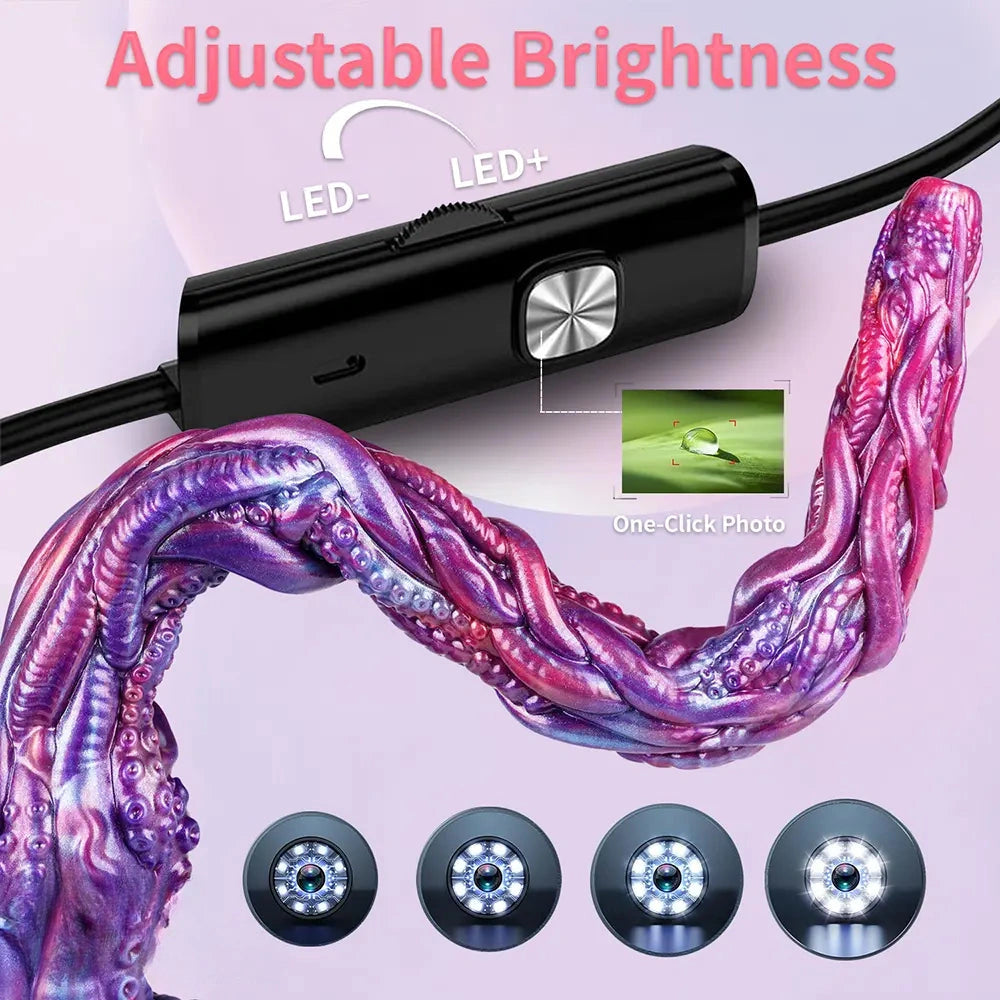 19.88in Huge Long Monster 1080P HD Video Photo Camera Endoscopy Dildo