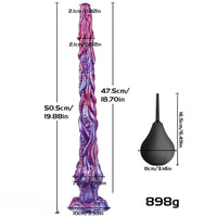 19.88in Huge Long Squirting Tentacle Monster Silicone Fantasy Dildo