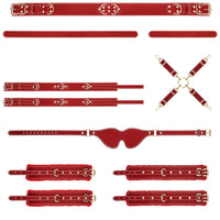 6PCS Sex Bondage BDSM Kit with Adjustable Cuffs Blindfold SM Games For Couple