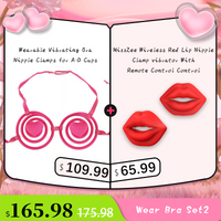 Wearable Vibrating Bra Nipple Clamps for A-D Cups