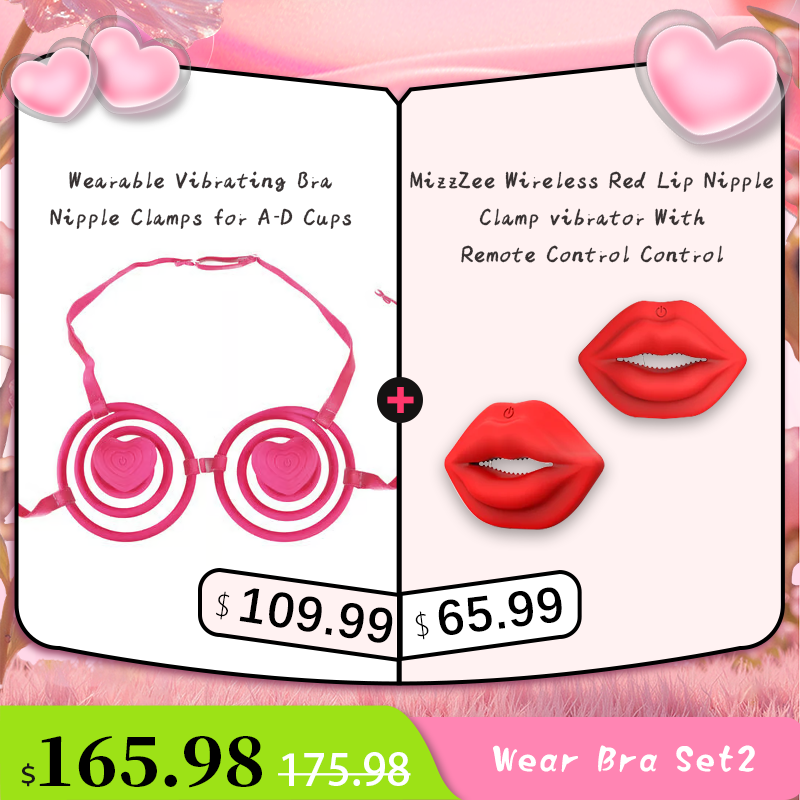 Wearable Vibrating Bra Nipple Clamps for A-D Cups