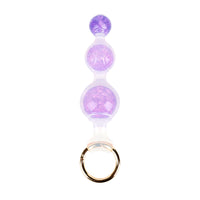 Aurora Peapod Graduated Anal Beads Plug with Metal Pull Ring