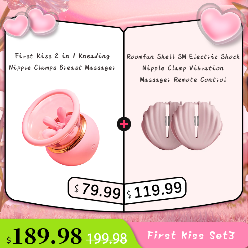 First Kiss 2-in-1 Knet-Nippelklemmen Brustmassagegerät