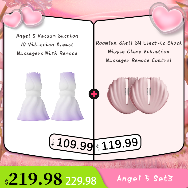 YEAIN Rose Nipple Stimulation Vibrators Manual Sucking Teasing Nipple Toy (A Pair)