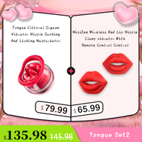 Tongue Clitoral Orgasm Vibrator Nipple Sucking And Licking Masturbator