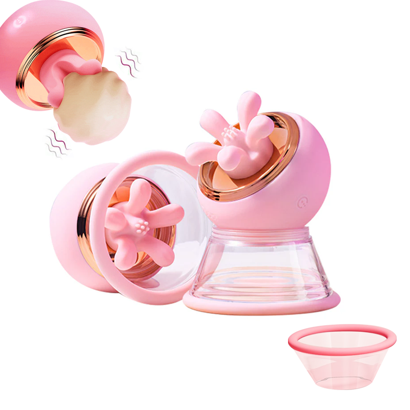 First Kiss 2 in 1 Kneading Nipple Clamps Breast Massager
