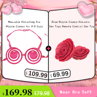 Wearable Vibrating Bra Nipple Clamps for A-D Cups