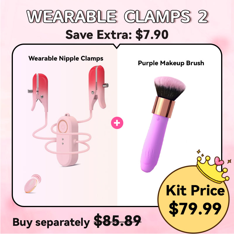 2 in 1 tragbarer Nippel-Klitorisklammer-Stimulationsvibrator für Frauen