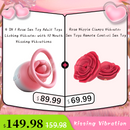 4 IN 1 Rose Sex Toy Adult Toys Licking Vibrater with 10 Mouth Kissing Vibrations