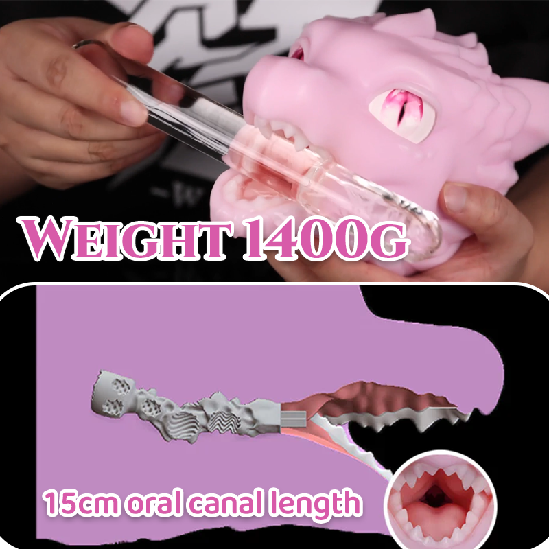 Pink Phosphorus Dragon Head 2.0 Pinky Cute Dino BJ Toy