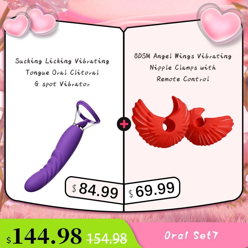 BDSM Angel Wings Vibrating Nipple Clamps with Remote Control