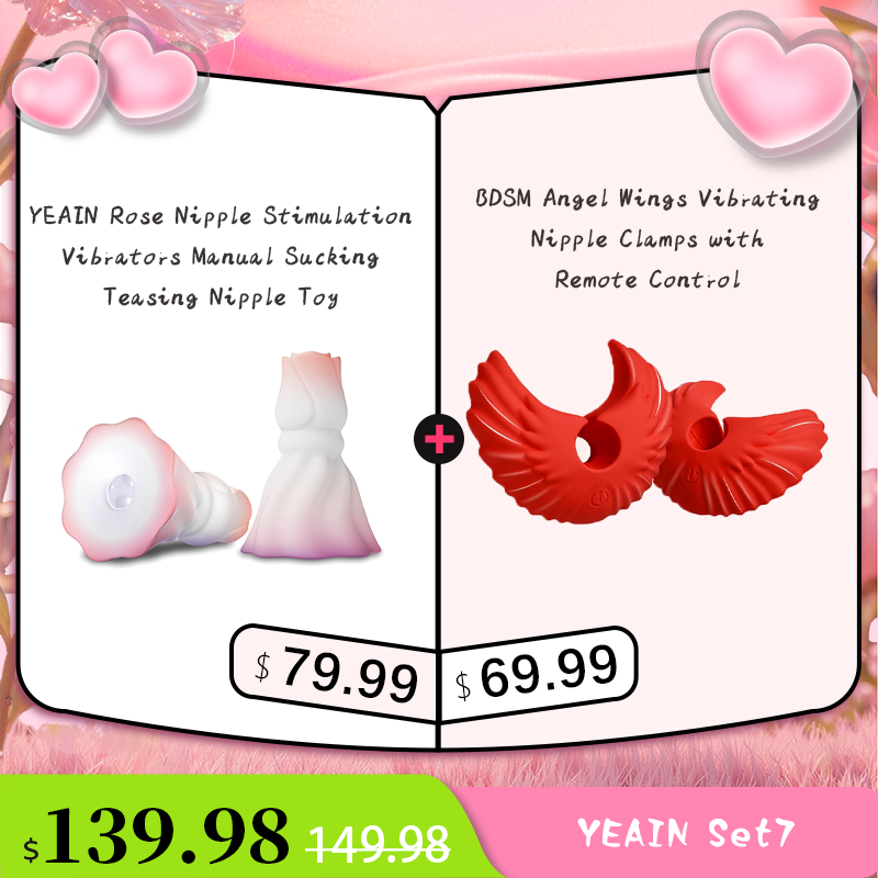 BDSM Angel Wings Vibrating Nipple Clamps with Remote Control