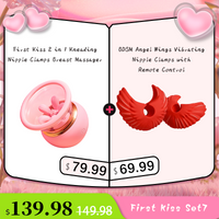 BDSM Angel Wings Vibrating Nipple Clamps with Remote Control