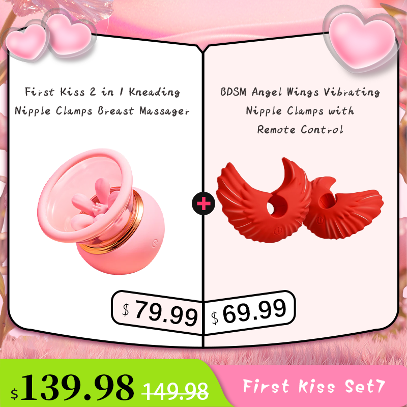 BDSM Angel Wings Vibrating Nipple Clamps with Remote Control