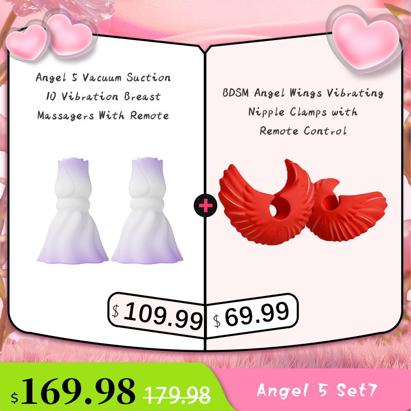 YEAIN Rose Nipple Stimulation Vibrators Manual Sucking Teasing Nipple Toy (A Pair)