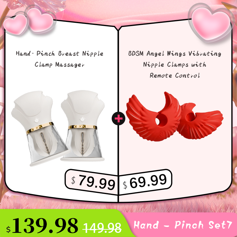 BDSM Angel Wings Vibrating Nipple Clamps with Remote Control