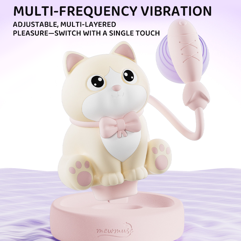 Pippa Miao Cute Cat-Shaped Suction & G-Spot Vibrator Desk Toy Design