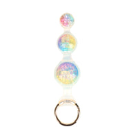 Aurora Peapod Graduated Anal Beads Plug with Metal Pull Ring