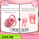 4 IN 1 Rose Sex Toy Adult Toys Licking Vibrater with 10 Mouth Kissing Vibrations