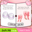 Angel 5 Vacuum Suction 10 Vibration Breast Massagers With Remote (A Pair)
