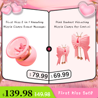 First Kiss 2-in-1 Knet-Nippelklemmen Brustmassagegerät