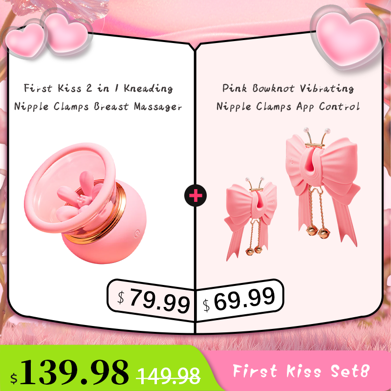 First Kiss 2-in-1 Knet-Nippelklemmen Brustmassagegerät
