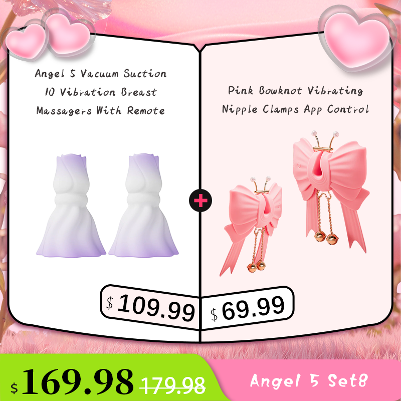 YEAIN Rose Nipple Stimulation Vibrators Manual Sucking Teasing Nipple Toy (A Pair)