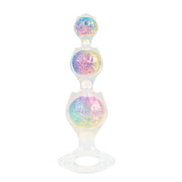Aurora Flower Petal Graduated Anal Bead Plug with Oval Anchor Base - Lurevibe