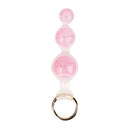 Aurora Peapod Graduated Anal Beads Plug with Metal Pull Ring - Lurevibe