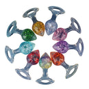 Aurora Crystal Heart-Shaped Anal Plug with Ergonomic Finger-Loop Base