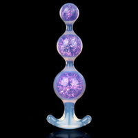 Aurora Spherical Graduated 3-Bead Anal Plug with Flanged Anchor Base - Lurevibe