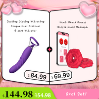 MizzZee Rose 9 Vibrations Nipple Clamps with Chain Necklace