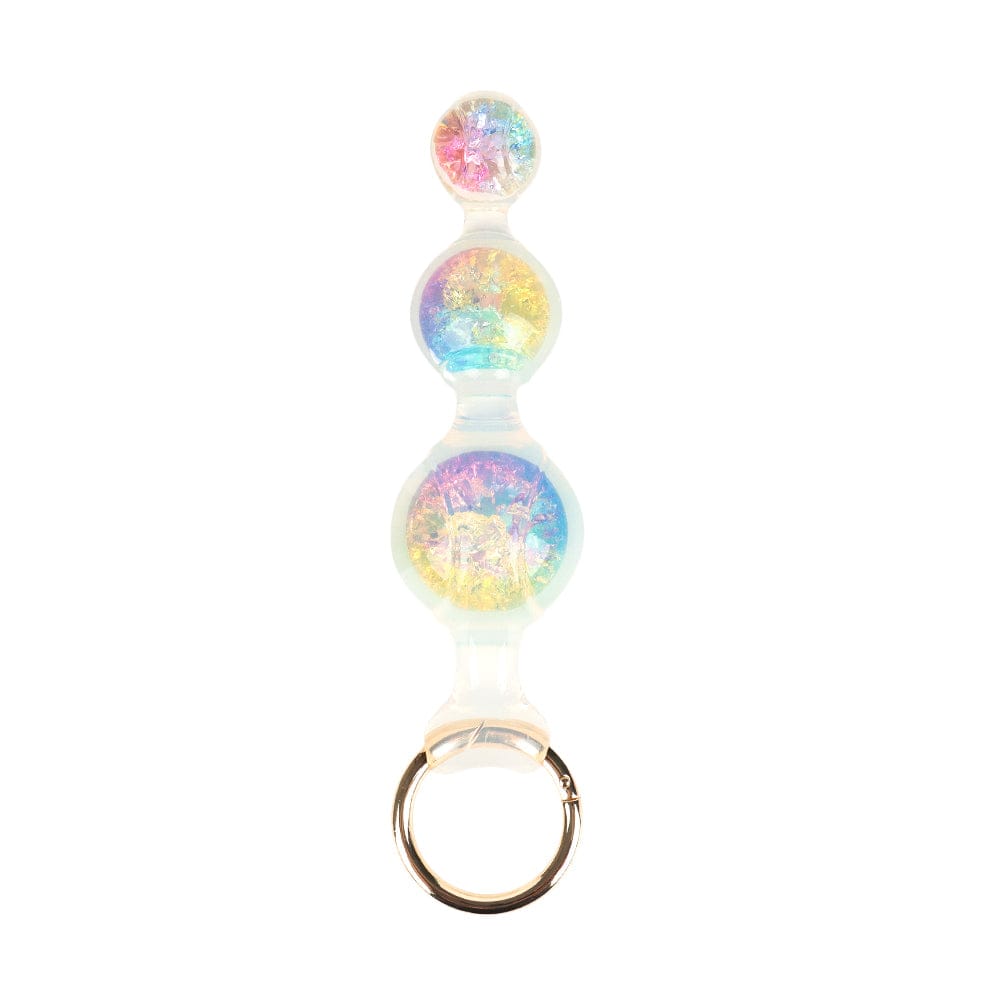 Aurora Peapod Graduated Anal Beads Plug with Metal Pull Ring - Lurevibe
