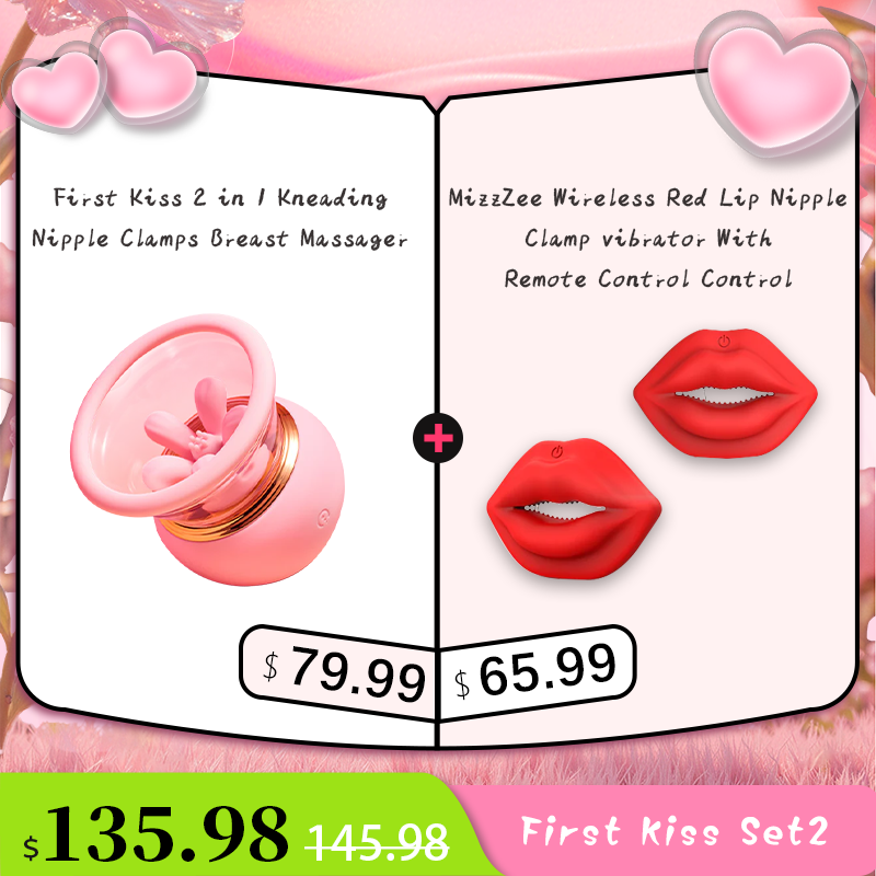 First Kiss 2-in-1 Knet-Nippelklemmen Brustmassagegerät
