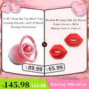 4 IN 1 Rose Sex Toy Adult Toys Licking Vibrater with 10 Mouth Kissing Vibrations