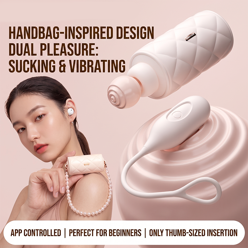 Luxury Handbag Concealment Clitoral Suction & Vibrating Love Egg Combo