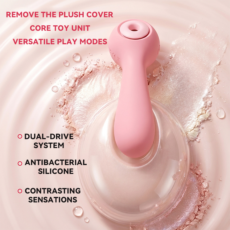 CoseeToy Fluffy Bunny Dual-Mouth Suction & Vibration Toy