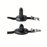 2.17in 3.74in Small Face Chine Dildo BDSM Sex Toy With PU Leather