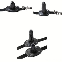 2.17in 3.74in Small Face Chine Dildo BDSM Sex Toy With PU Leather